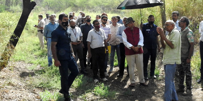 Visit of Shri Vinai Kumar Saxena, Hon'ble Lt. Governor of Delhi in Yamuna Biodiversity Park on 5 June 2022